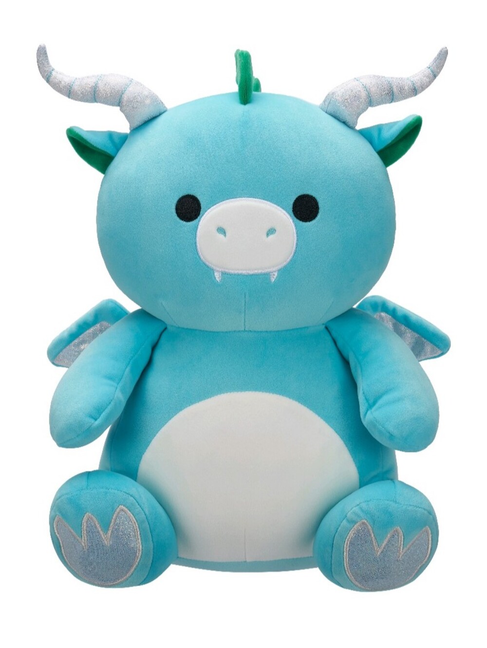 Squishmallows Original 14 inch Avril the Teal Dragon Squeezemallows HTF NWT